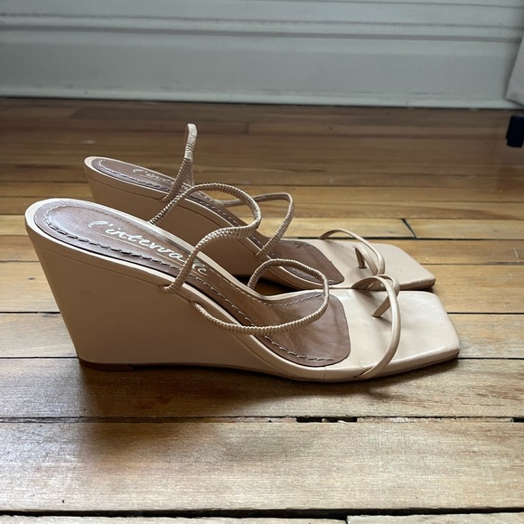 L’Intervalle Karavi Tan Leather Wedges - Picture 4 of 5